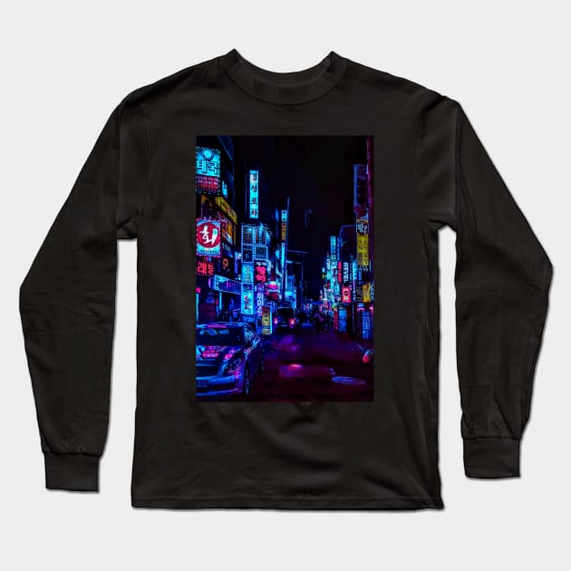 Blade Runner Nights Long Sleeve T-Shirt by Caline Design